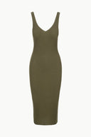 Image DANA CASHMERE DRESS | DARK OLIVE 5 of 5