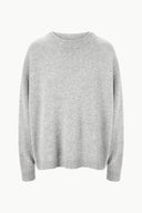 Image SERRANO CASHMERE RELAXED CREW | HEATHER GREY 4 of 4