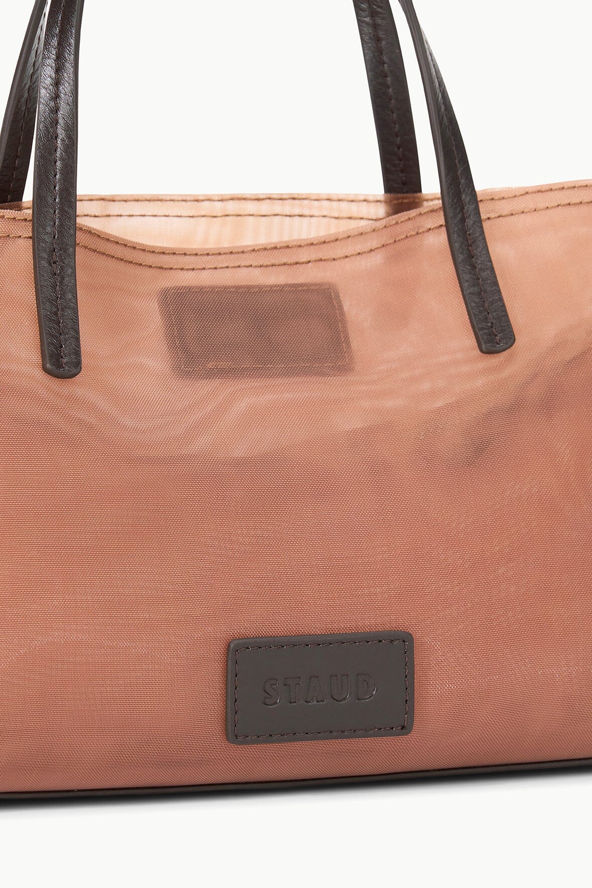 Image CHRISTOS MINI MESH TOTE | CAMEL 6 of 8 and Clicking this image will trigger a zoom pop-up