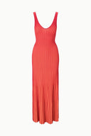 staud claretta backless pleated rib-knit dress Claretta Backless Pleated Rib-Knit Dress On Sale Now with Up to 70% Off