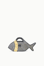 CLEO FISH BASKET BAG | BLACK NATURAL