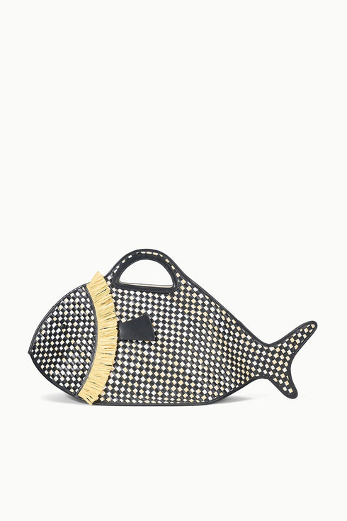 Go to CLEO FISH BASKET TOTE BLACK NATURAL view 1