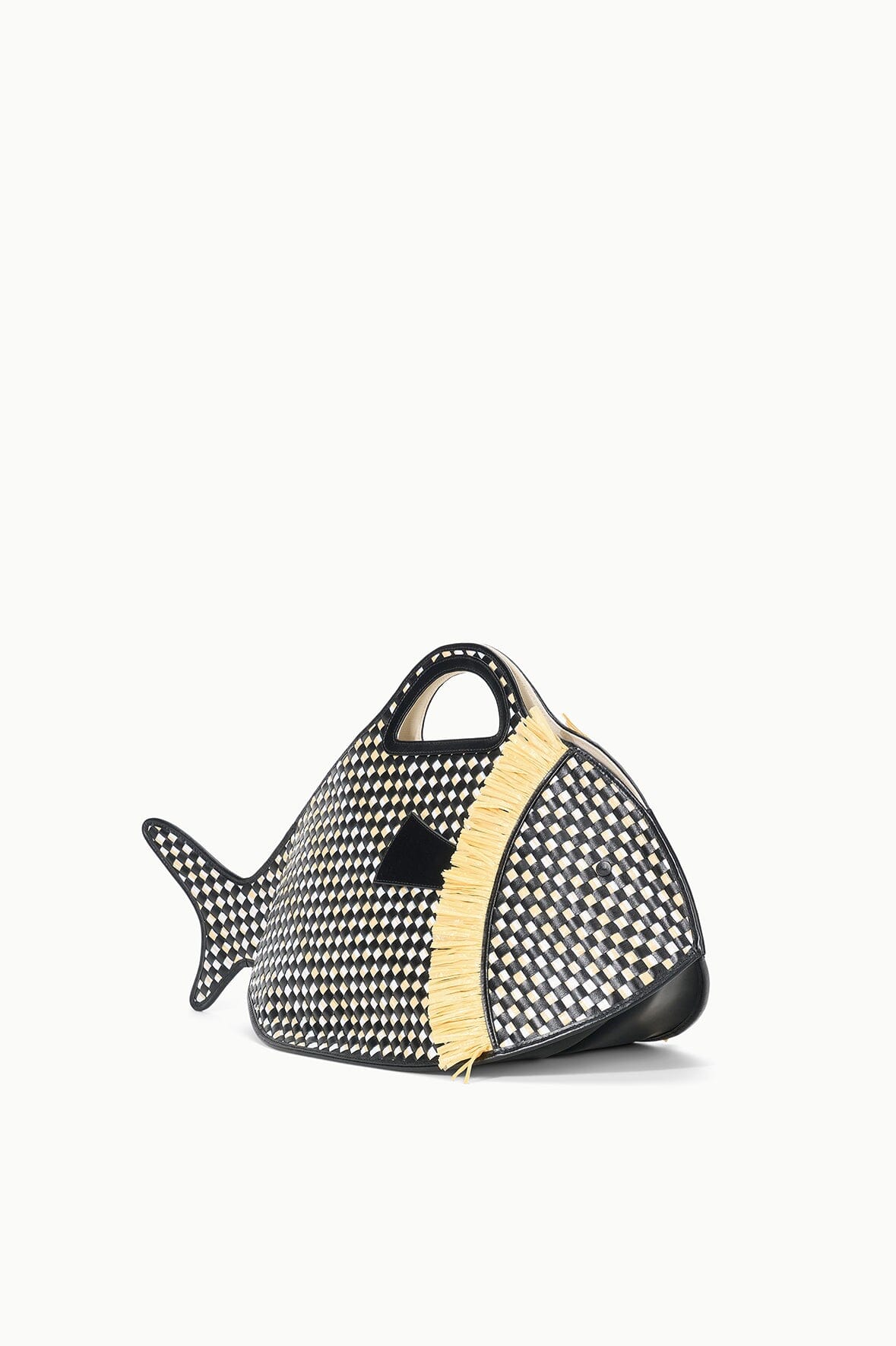 Image CLEO FISH BASKET TOTE | BLACK NATURAL 3 of 6 and Clicking this image will trigger a zoom pop-up