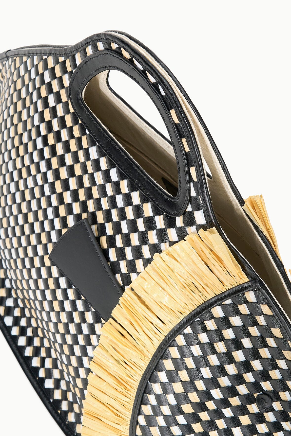 Image CLEO FISH BASKET TOTE | BLACK NATURAL 6 of 6 and Clicking this image will trigger a zoom pop-up