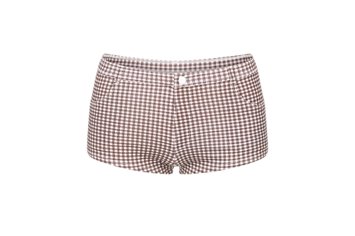 COD BIKINI BOTTOM  DARK CHOCOLATE MICRO CHECK