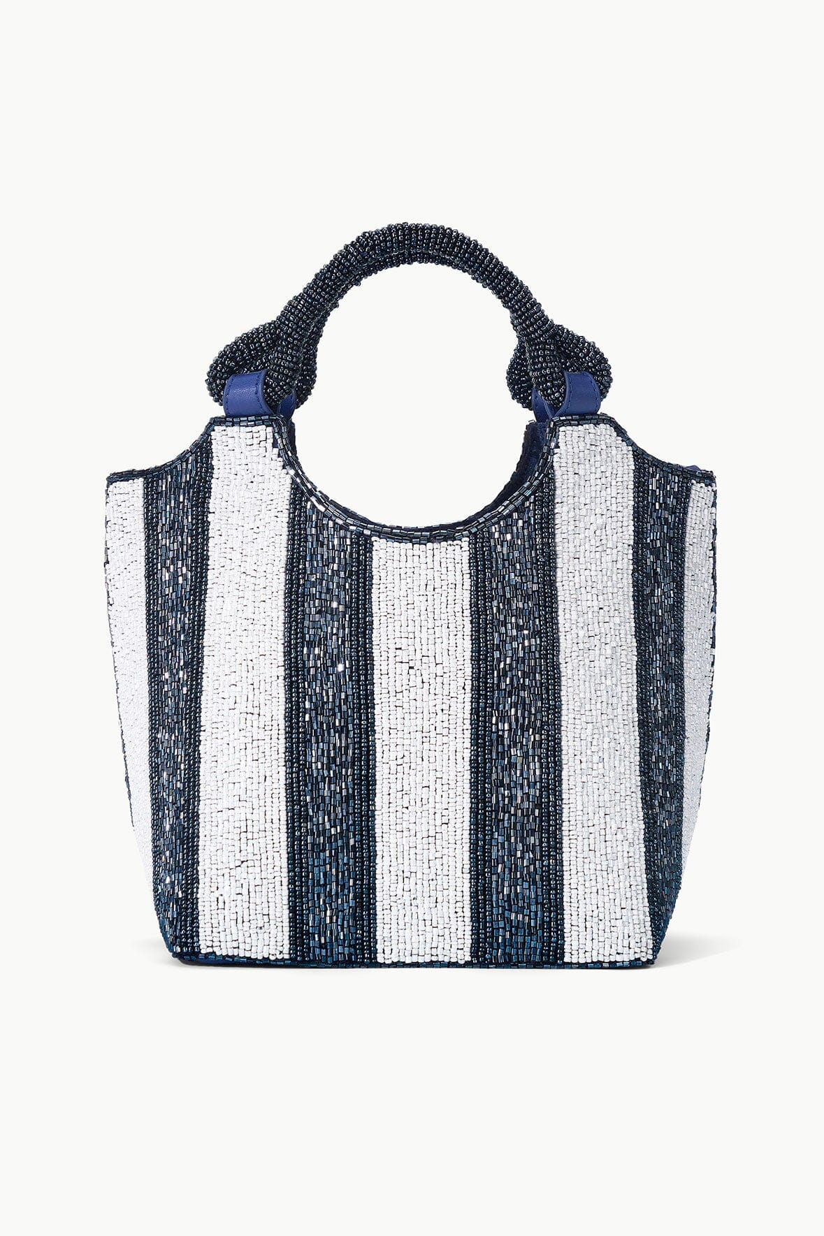 STAUD COTE BEADED BAG BRETON STRIPE