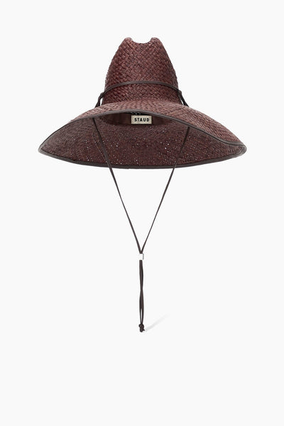 Staud baseball cap. Espresso. One size STAUD PAULIE BASEBALL HAT ESPRESSO NYLON main image 3