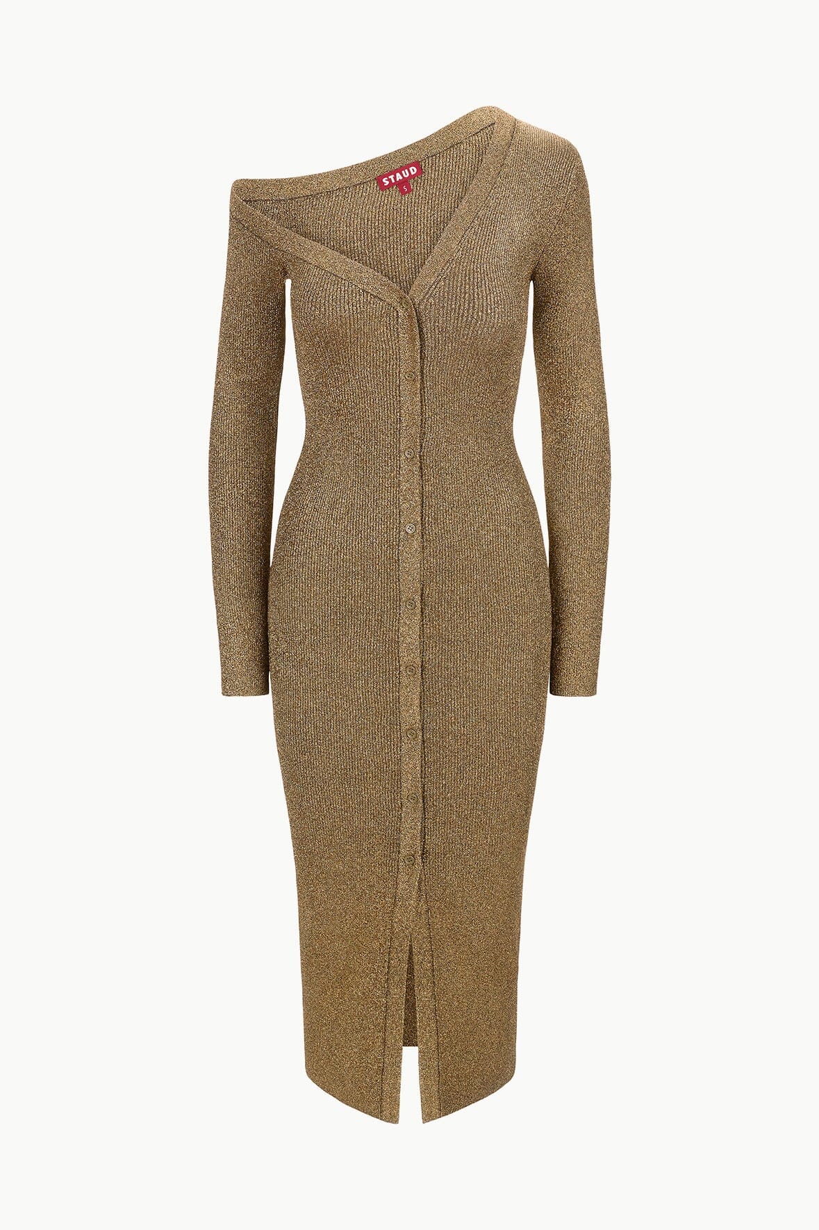 Image CRAFTSMAN SWEATER DRESS | METALLIC GOLD 5 of 5 and Clicking this image will trigger a zoom pop-up