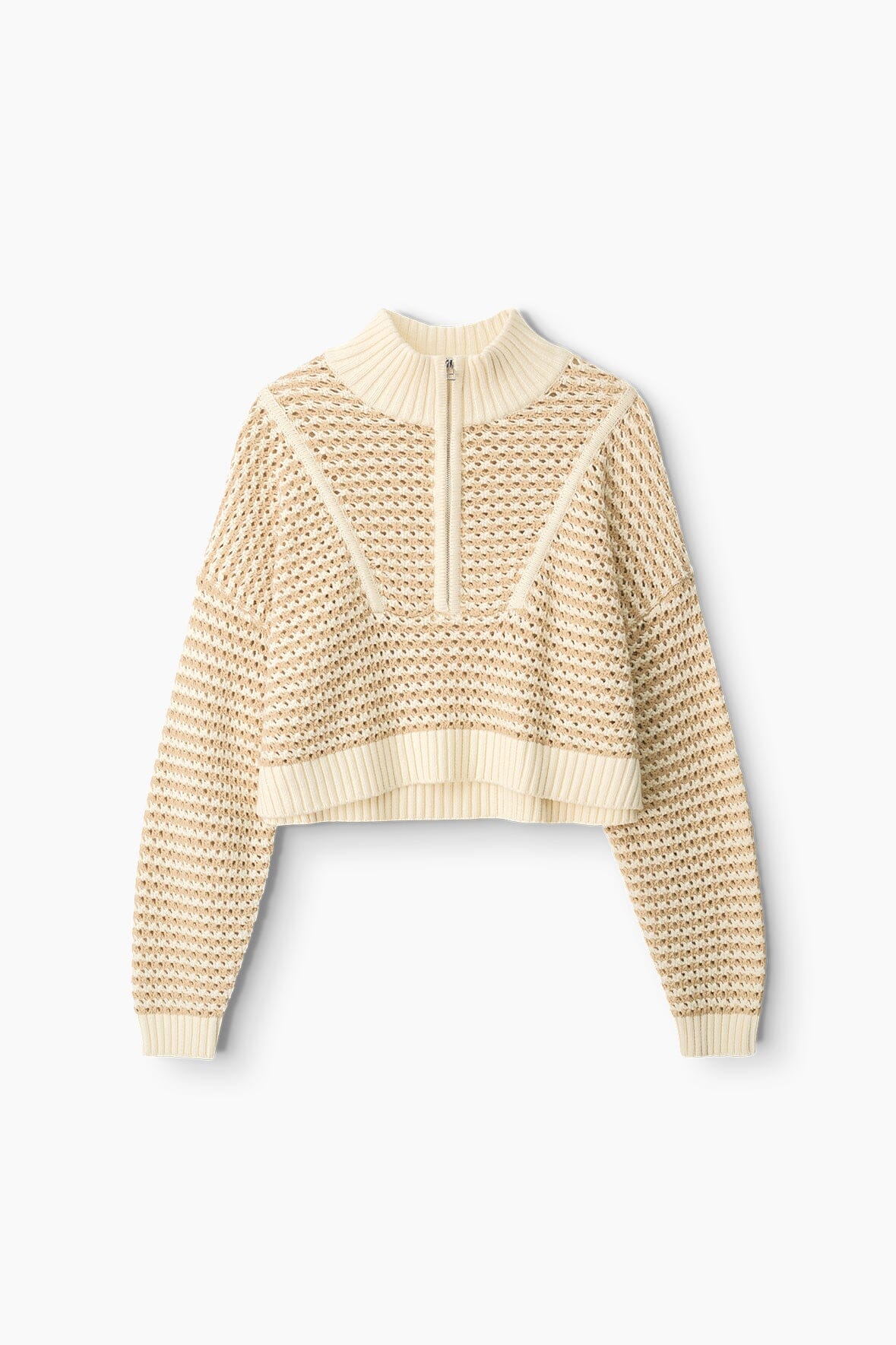 Image CROPPED HAMPTON SWEATER | BREEZE CREME 7 of 7 and Clicking this image will trigger a zoom pop-up