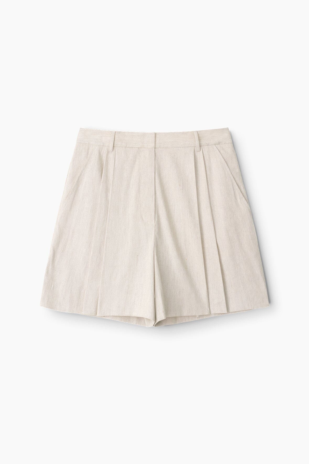 Image CRUZ LINEN SHORT | NATURAL 5 of 5 and Clicking this image will trigger a zoom pop-up