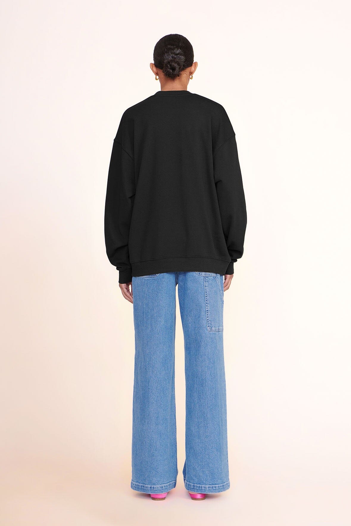 CUSTOM STAUD x C.BONZ OVERSIZED SWEATSHIRT BLACK