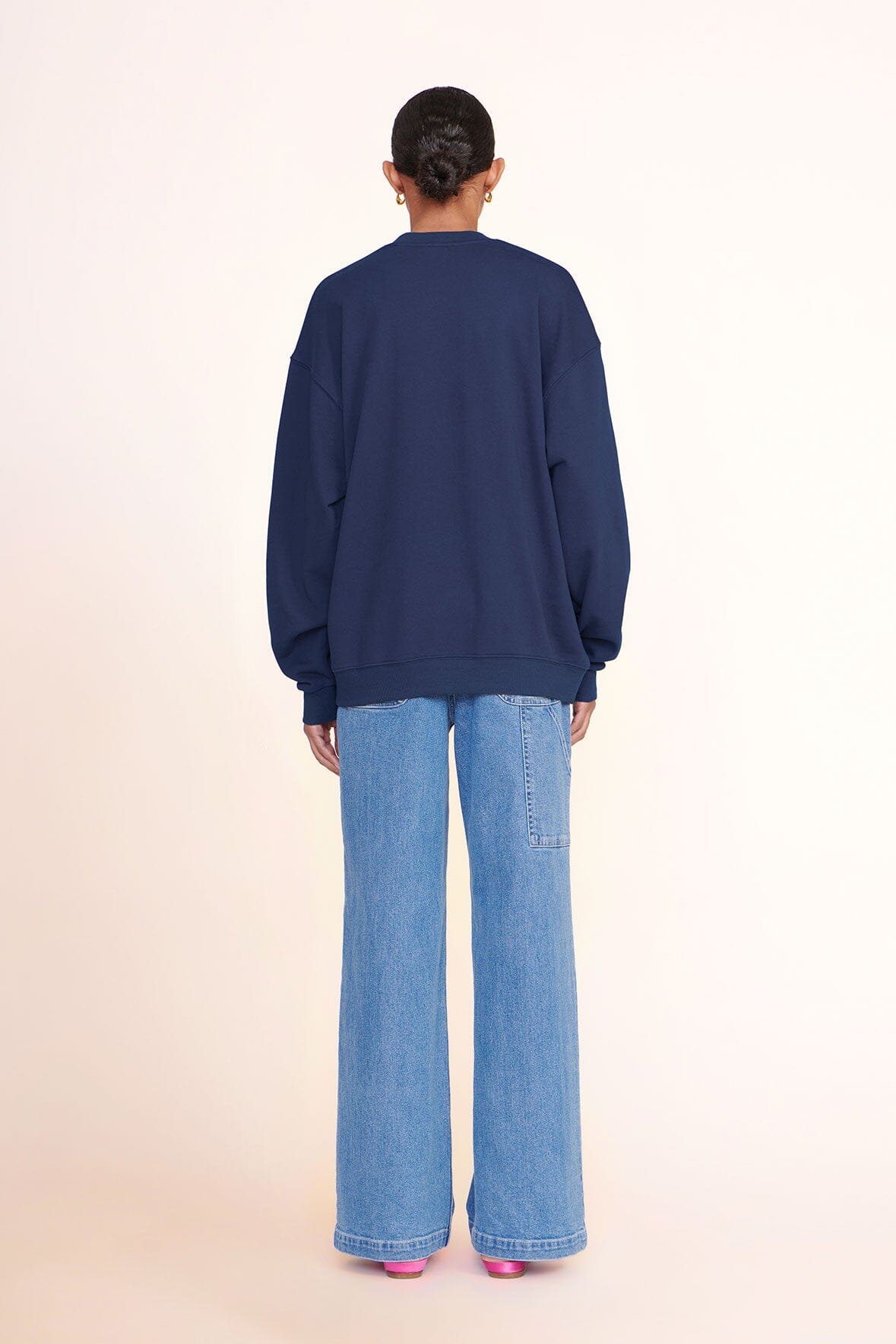 CUSTOM STAUD x C.BONZ OVERSIZED SWEATSHIRT NAVY