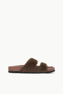 Image CYPRUS FAUX FUR SLIDE | MAHOGANY 1 of 5