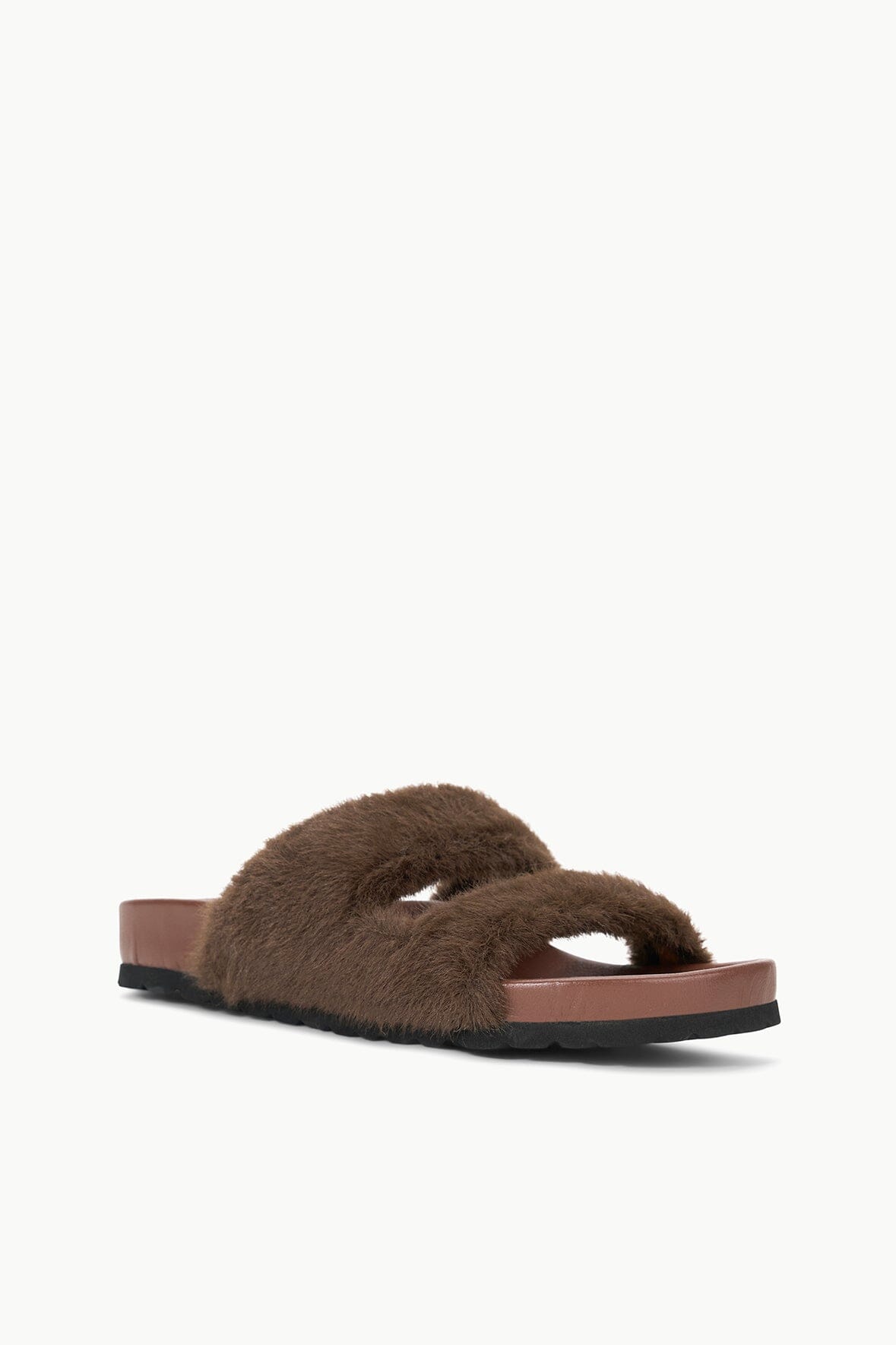 Image CYPRUS FAUX FUR SLIDE | MAHOGANY 2 of 5 and Clicking this image will trigger a zoom pop-up