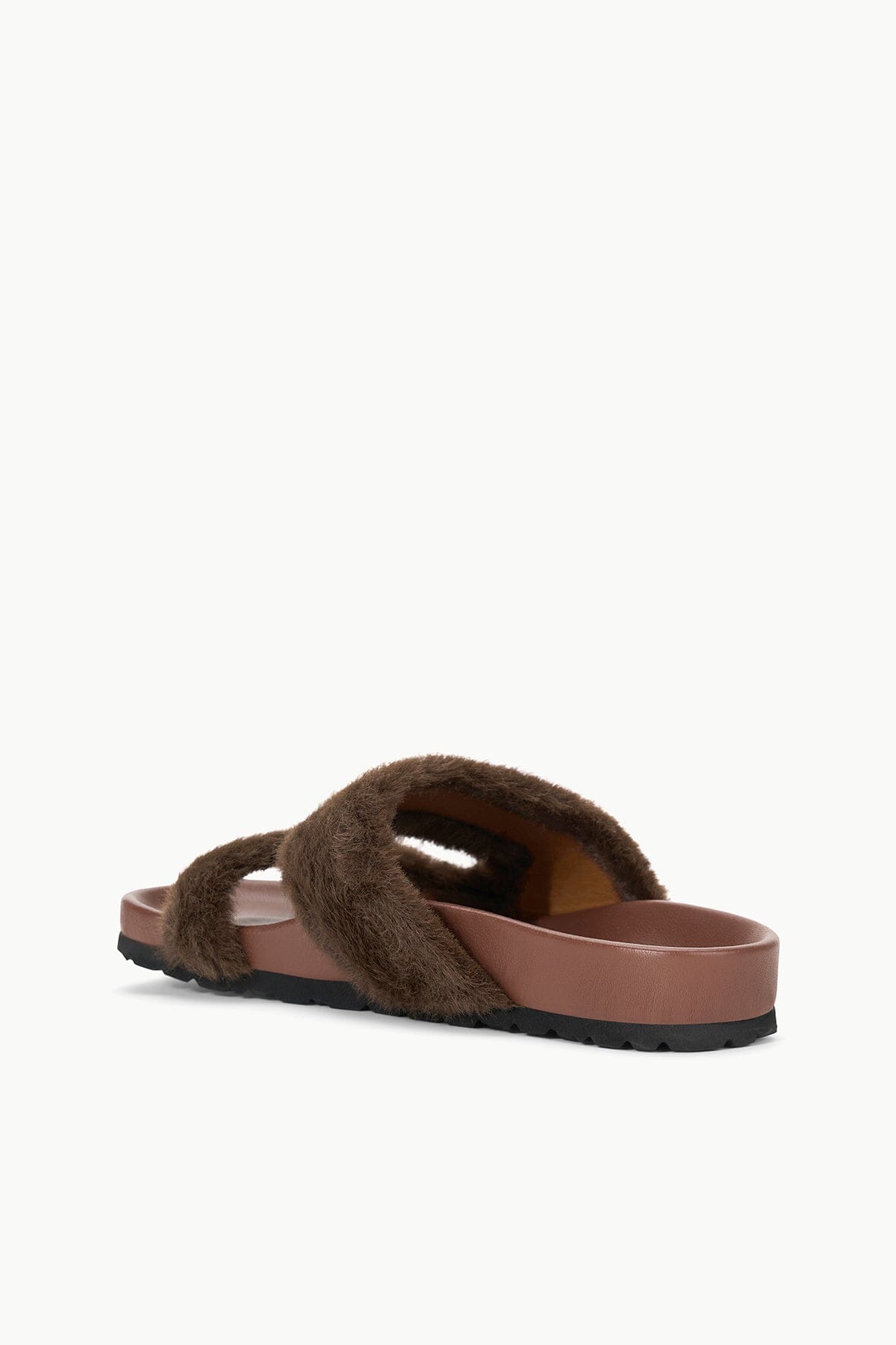 Image CYPRUS FAUX FUR SLIDE | MAHOGANY 3 of 5 and Clicking this image will trigger a zoom pop-up