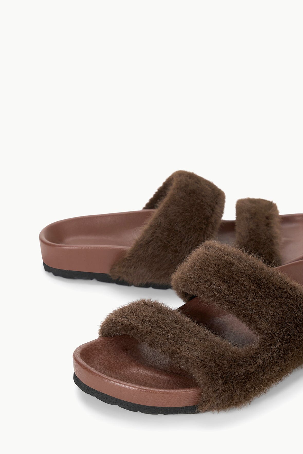 Image CYPRUS FAUX FUR SLIDE | MAHOGANY 5 of 5 and Clicking this image will trigger a zoom pop-up