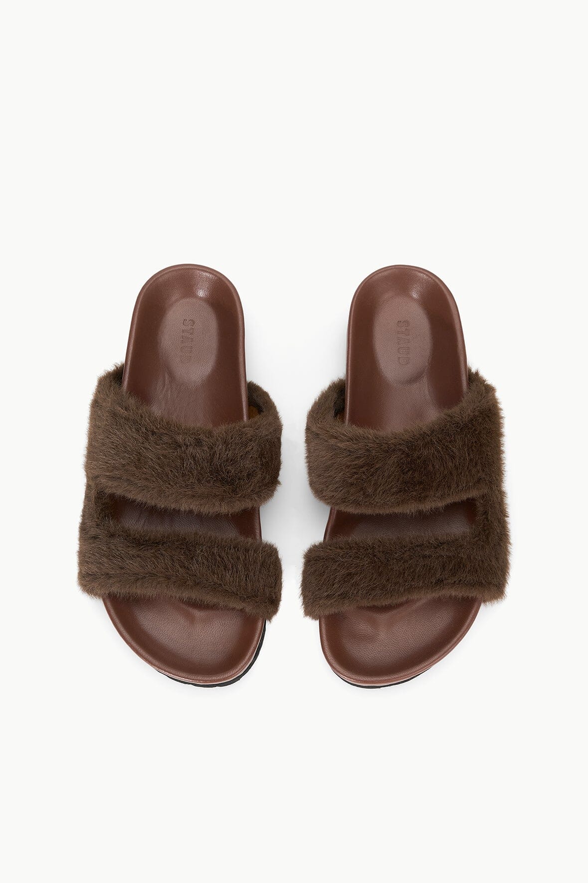 Image CYPRUS FAUX FUR SLIDE | MAHOGANY 4 of 5 and Clicking this image will trigger a zoom pop-up