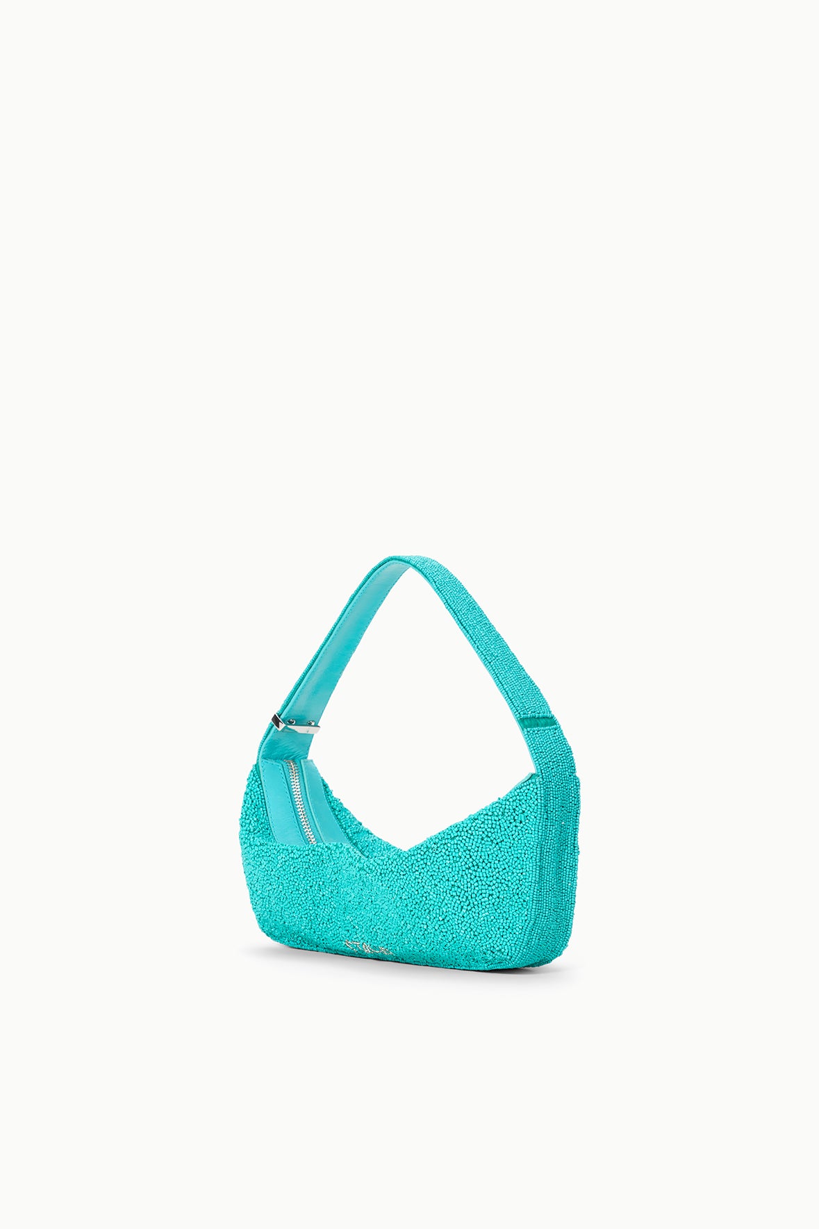 Image DEMY BEADED SHOULDER BAG | TEAL 3 of 9 and Clicking this image will trigger a zoom pop-up