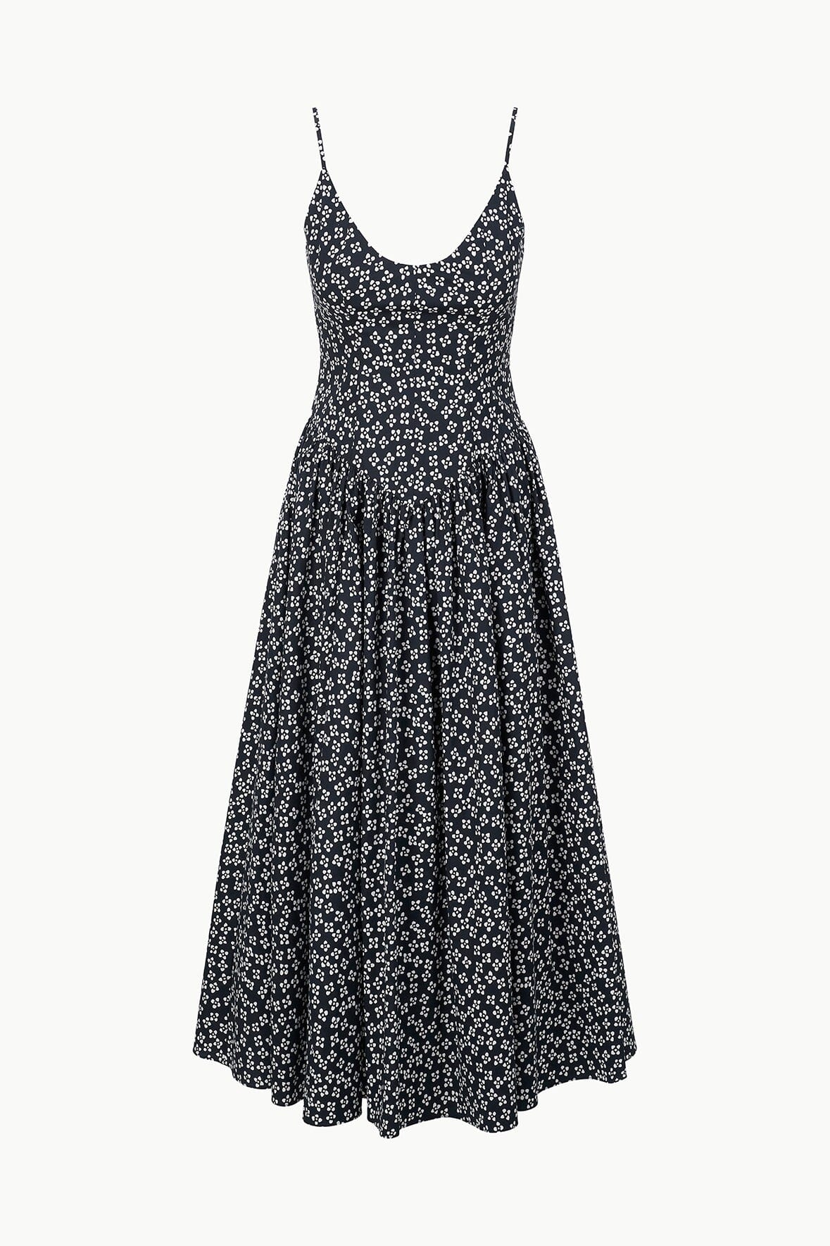 Image DENA DRESS | BLACK WOODBLOCK FLORAL 6 of 6 and Clicking this image will trigger a zoom pop-up