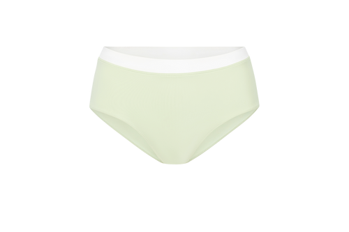 DEVON HIGH RISE BIKINI BOTTOM  PALE JADE WHITE