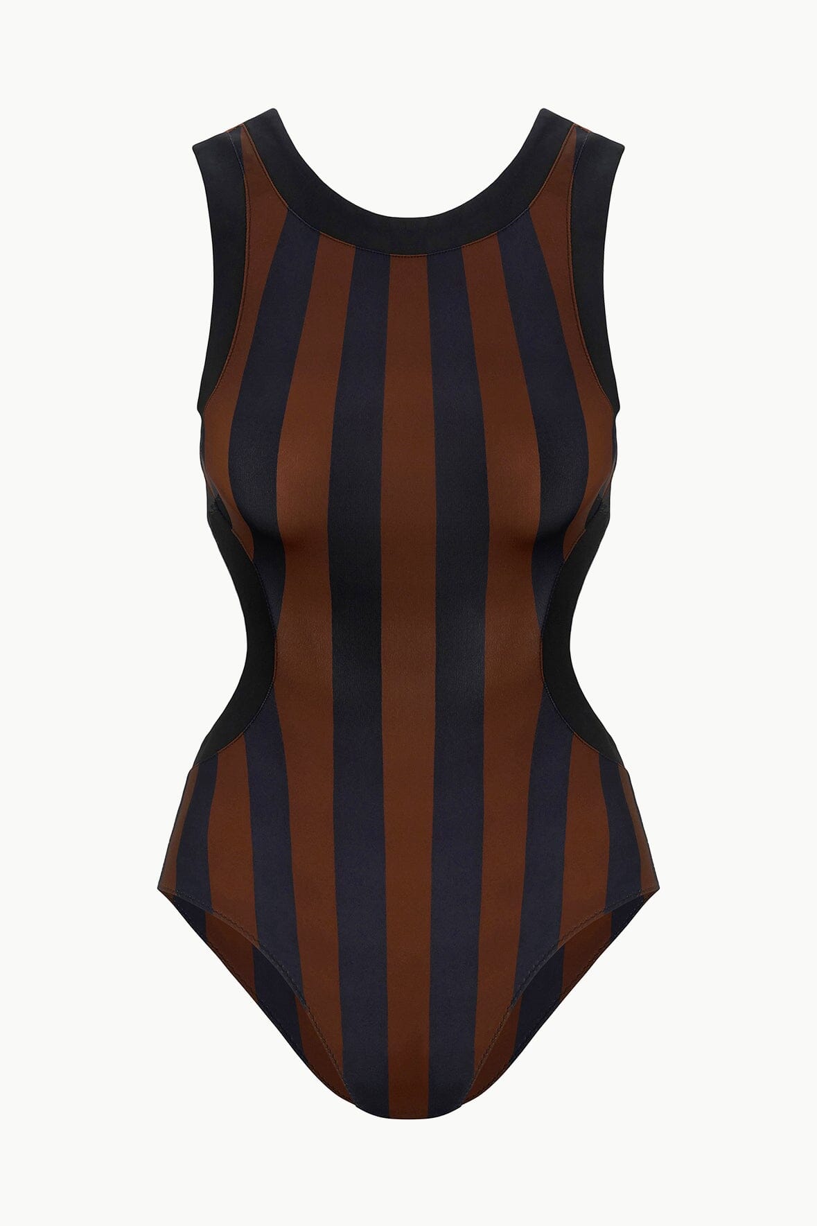 DOLCE ONE PIECE BLACK TAN SEASHORE STRIPE