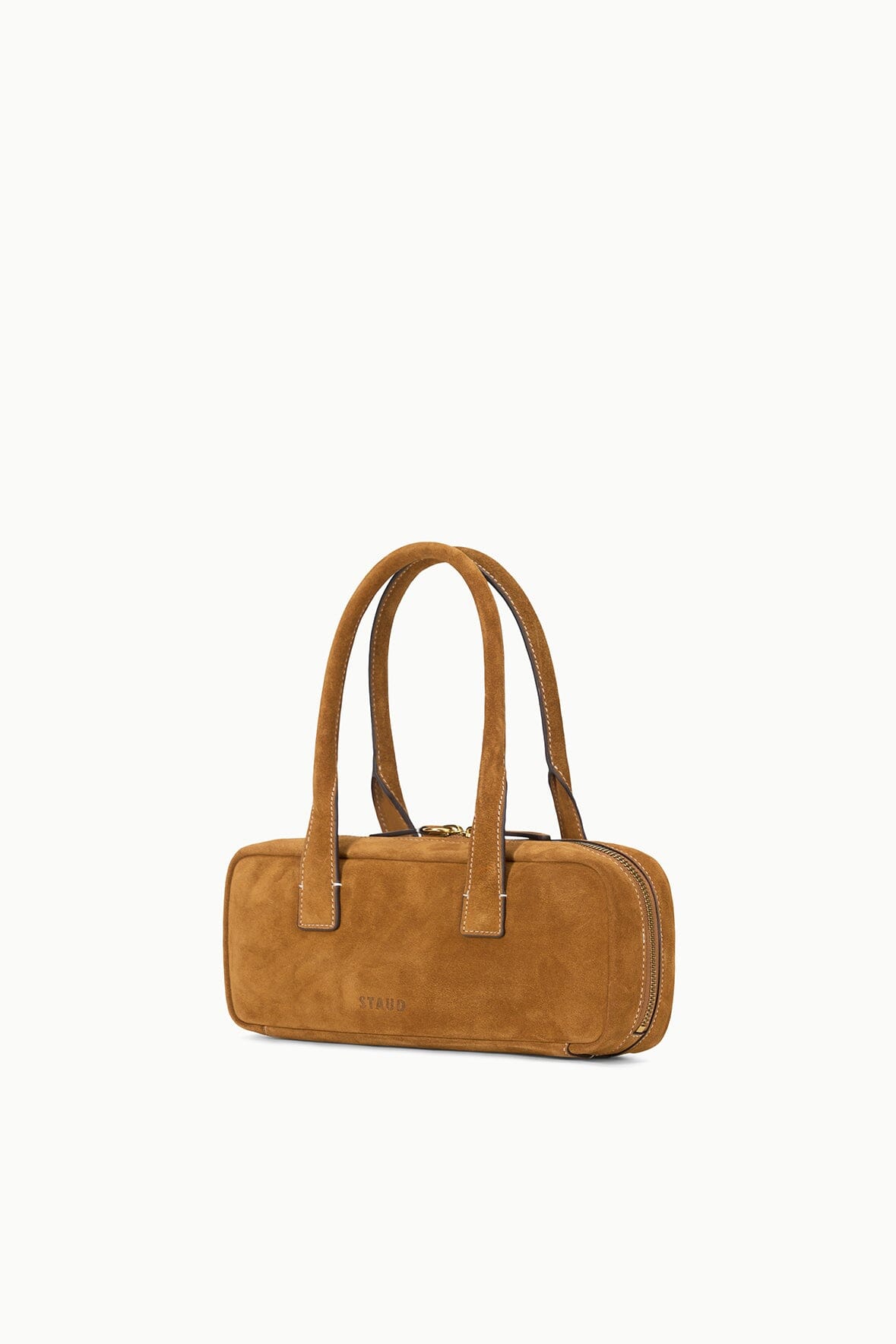 Image DUDE SHOULDER BAG | TAN SUEDE 3 of 7 and Clicking this image will trigger a zoom pop-up