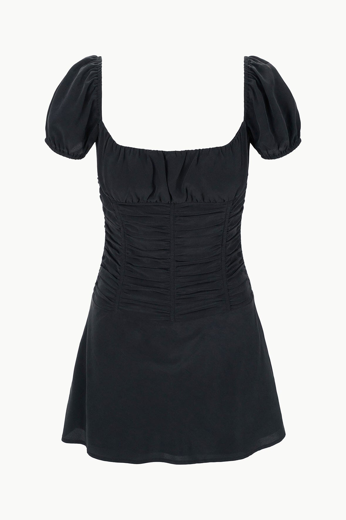 Image ELBA MINI SILK DRESS | BLACK 6 of 6 and Clicking this image will trigger a zoom pop-up