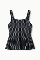 ELLEN TOP | BLACK GEO
