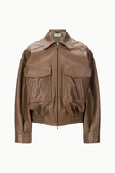 Image EUGENE LEATHER JACKET | TRUFFLE 6 of 6