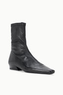 WALLY SOCK FLAT ANKLE BOOT | BLACK