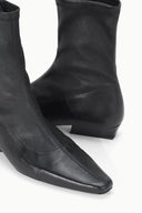 WALLY SOCK FLAT ANKLE BOOT | BLACK