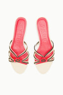 CARRIE SANDAL | CREAM RED ROSE CREAM RED ROSE / 36