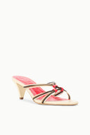 CARRIE MULE | CREAM RED ROSE CREAM RED ROSE / 36