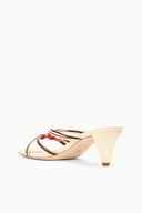 CARRIE MULE | CREAM RED ROSE CREAM RED ROSE / 36