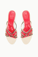CARRIE MULE | CREAM RED ROSE CREAM RED ROSE / 36