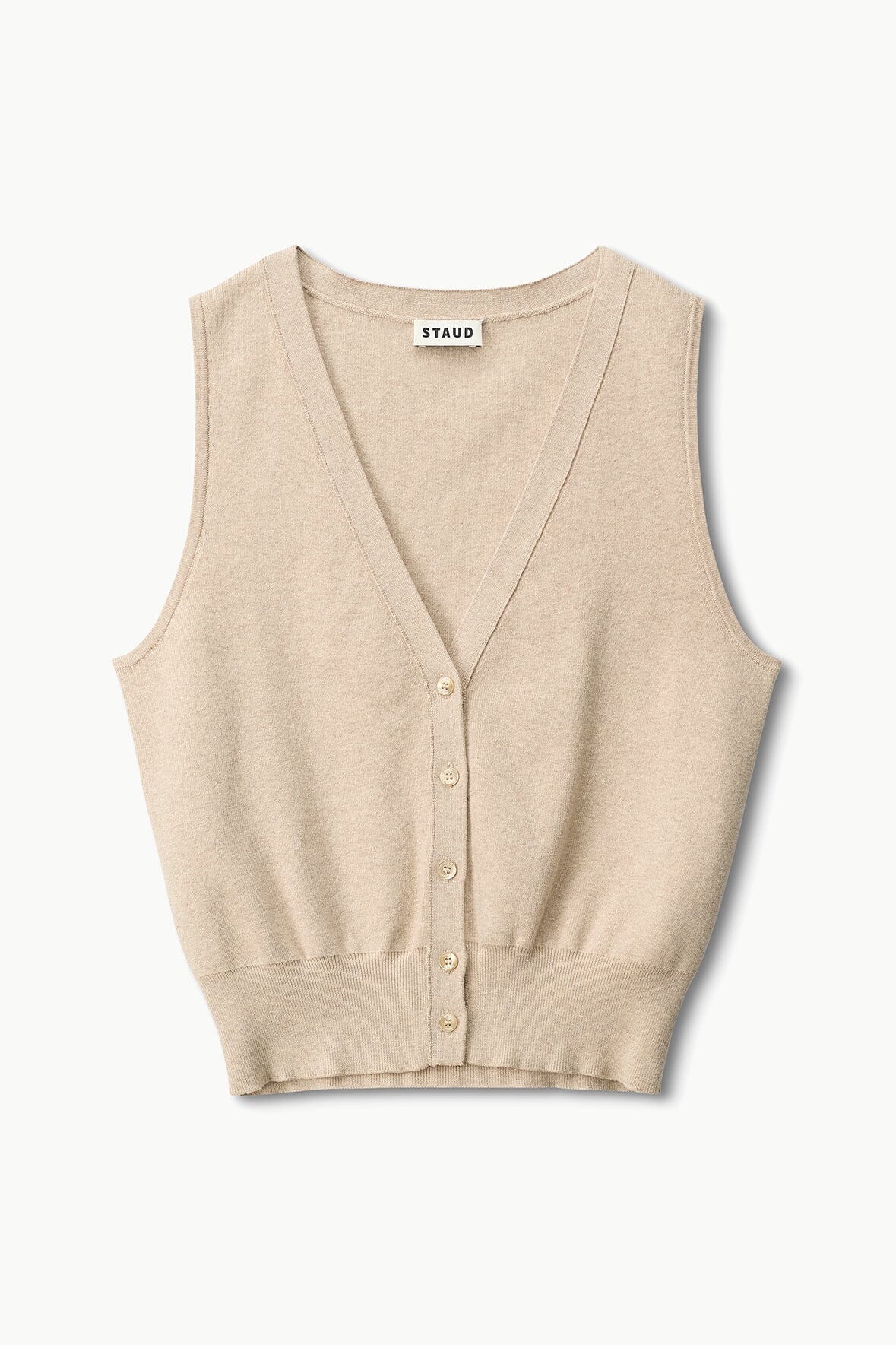 Image FICUS SWEATER VEST | STONE 5 of 5 and Clicking this image will trigger a zoom pop-up