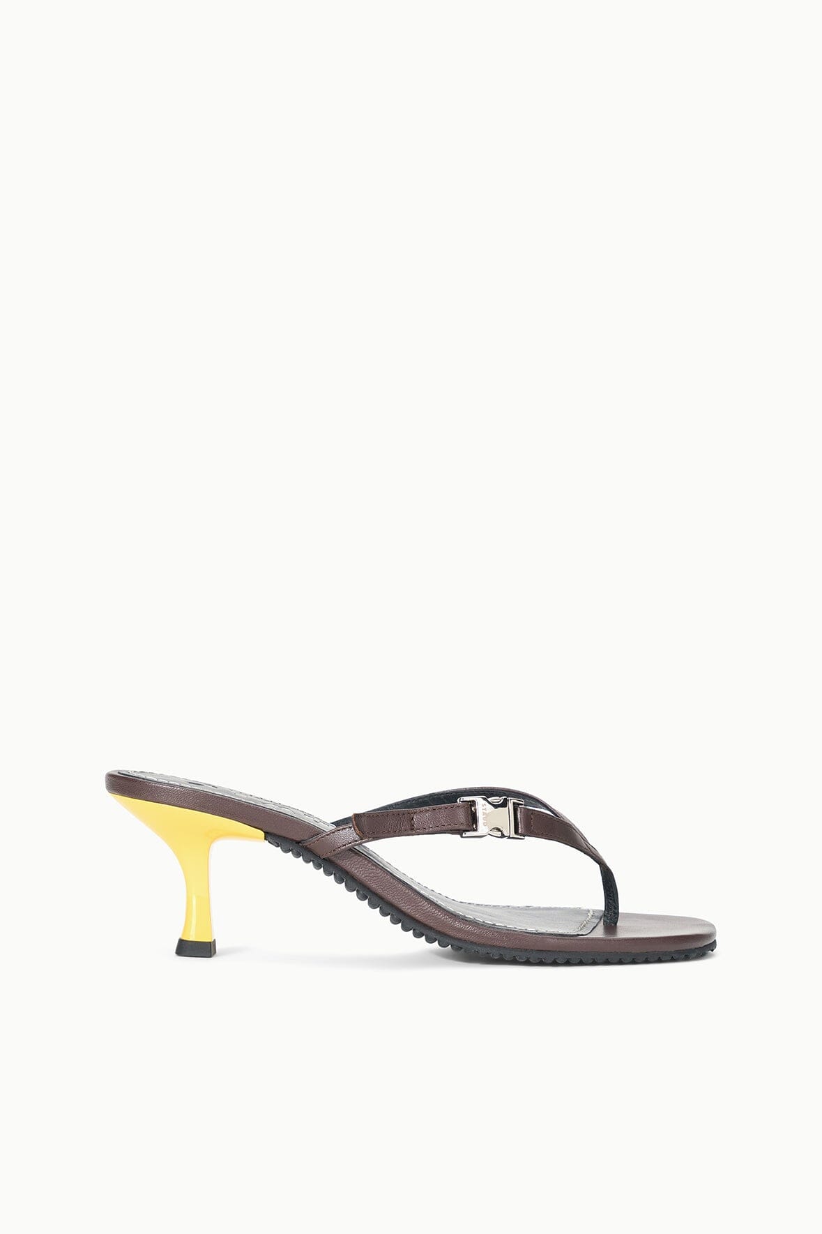 FLYNN KITTEN HEEL ESPRESSO LEMON