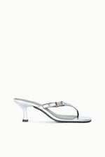 FLYNN KITTEN HEEL | SILVER
