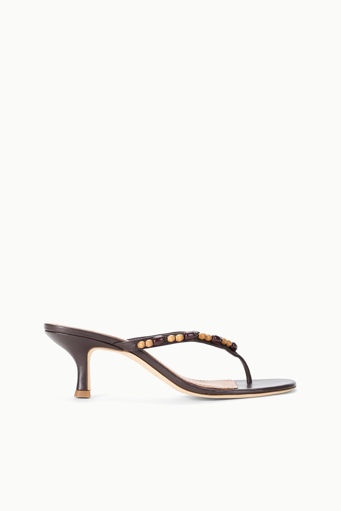 FREJA KITTEN HEEL WOOD BEADS