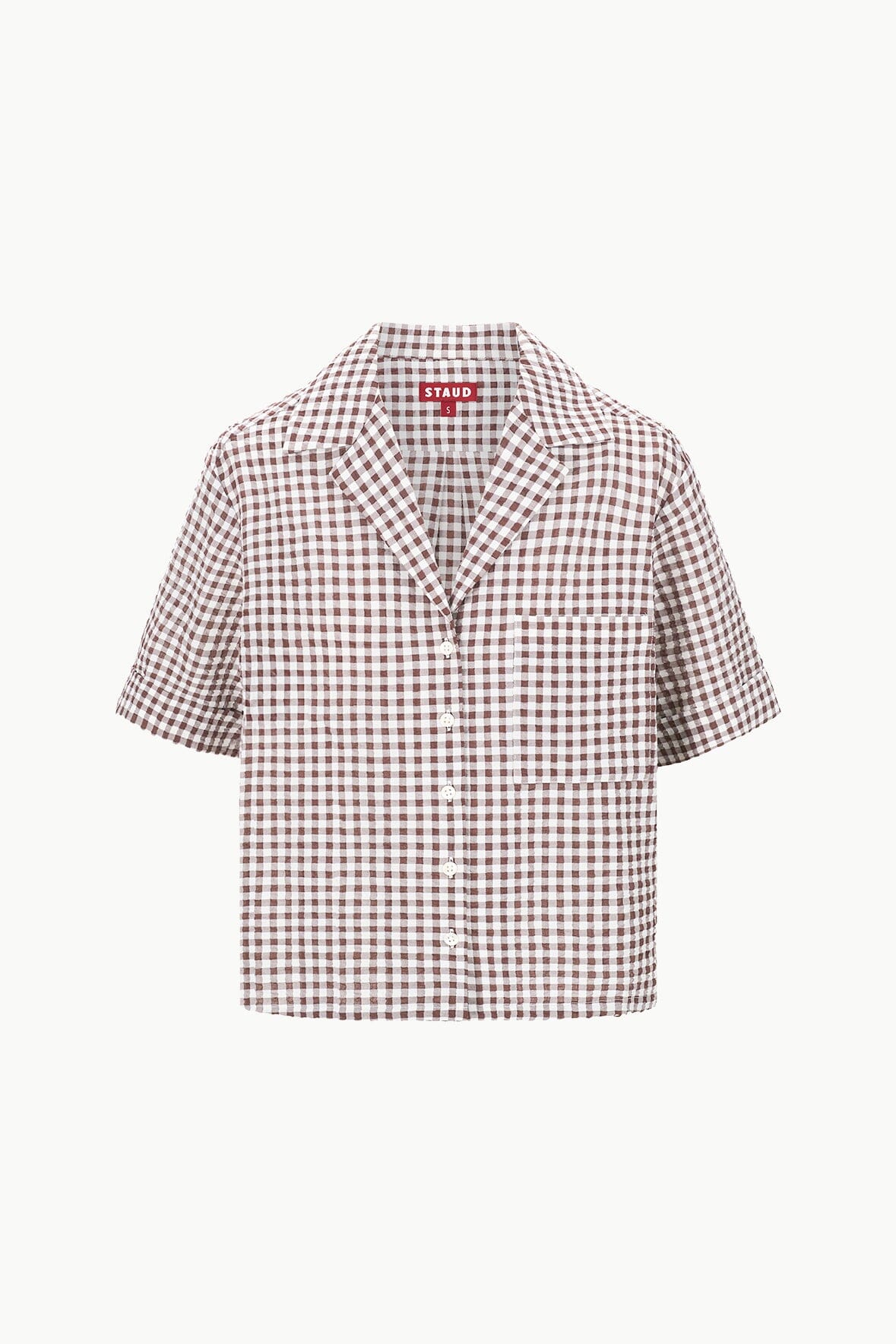 Image GABI SHIRT | DARK CHOCOLATE GINGHAM 5 of 5 and Clicking this image will trigger a zoom pop-up