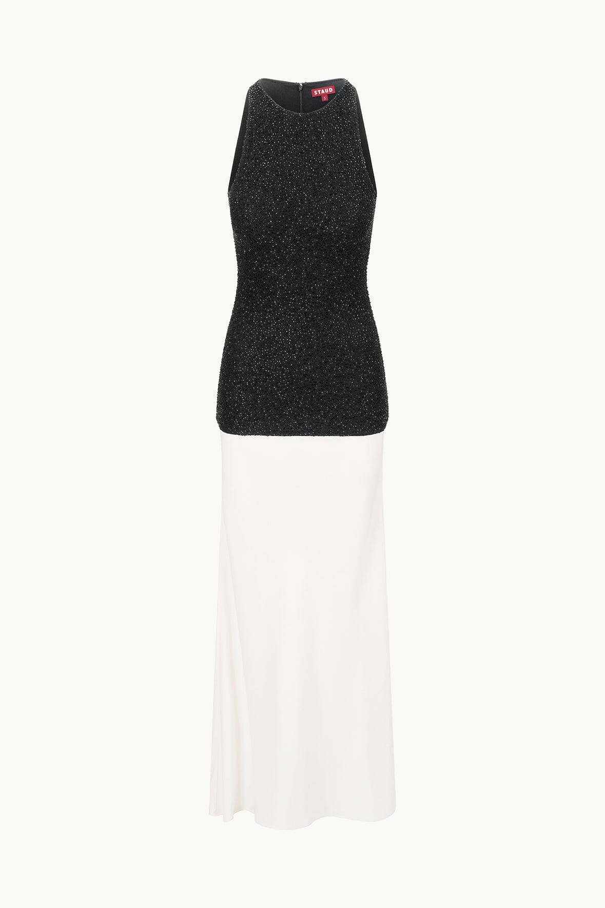 Image GABRIELLE DRESS | BLACK IVORY 6 of 6 and Clicking this image will trigger a zoom pop-up