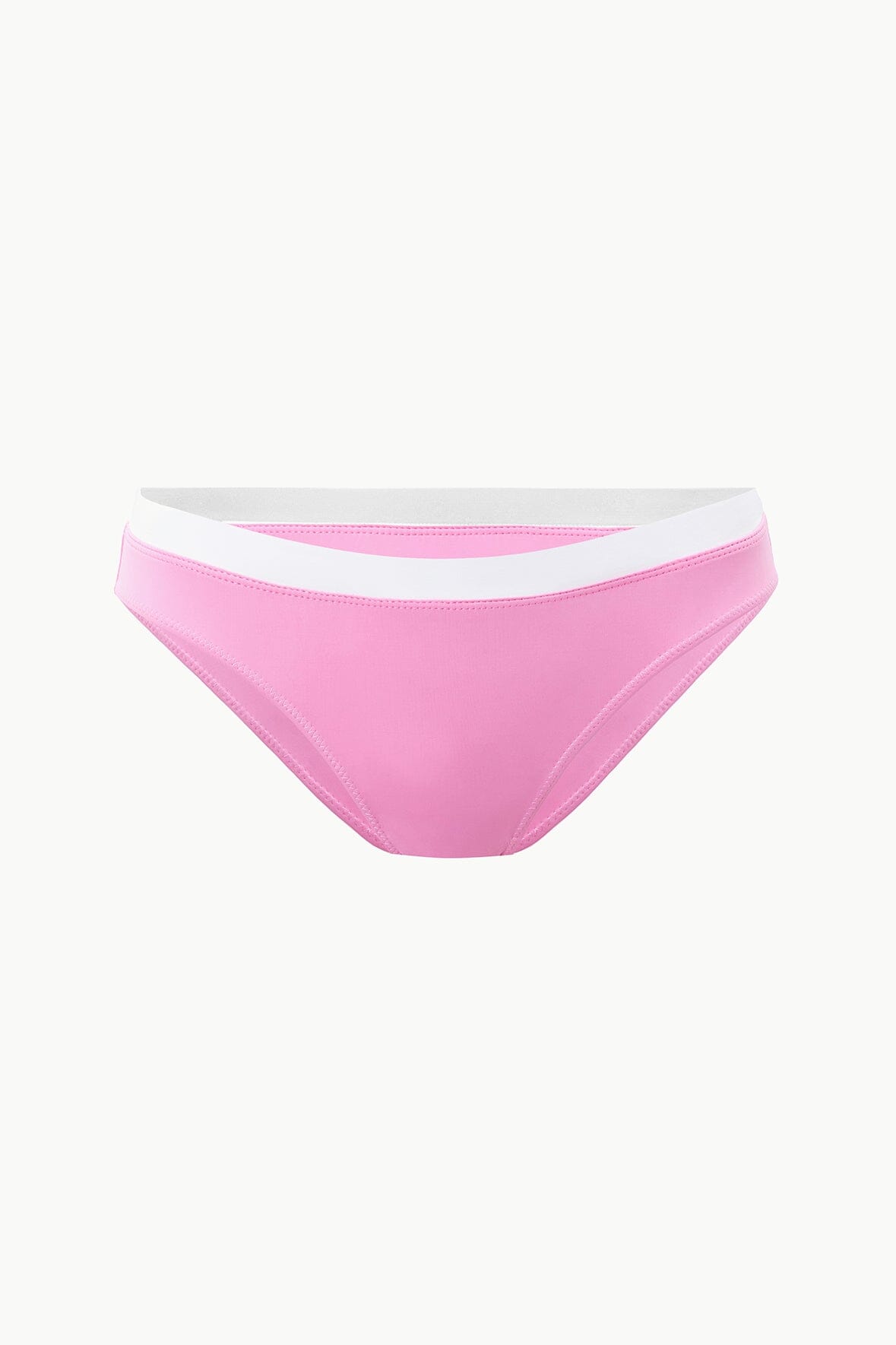 STAUD GEMMA BIKINI BOTTOM CORAL PINK WHITE