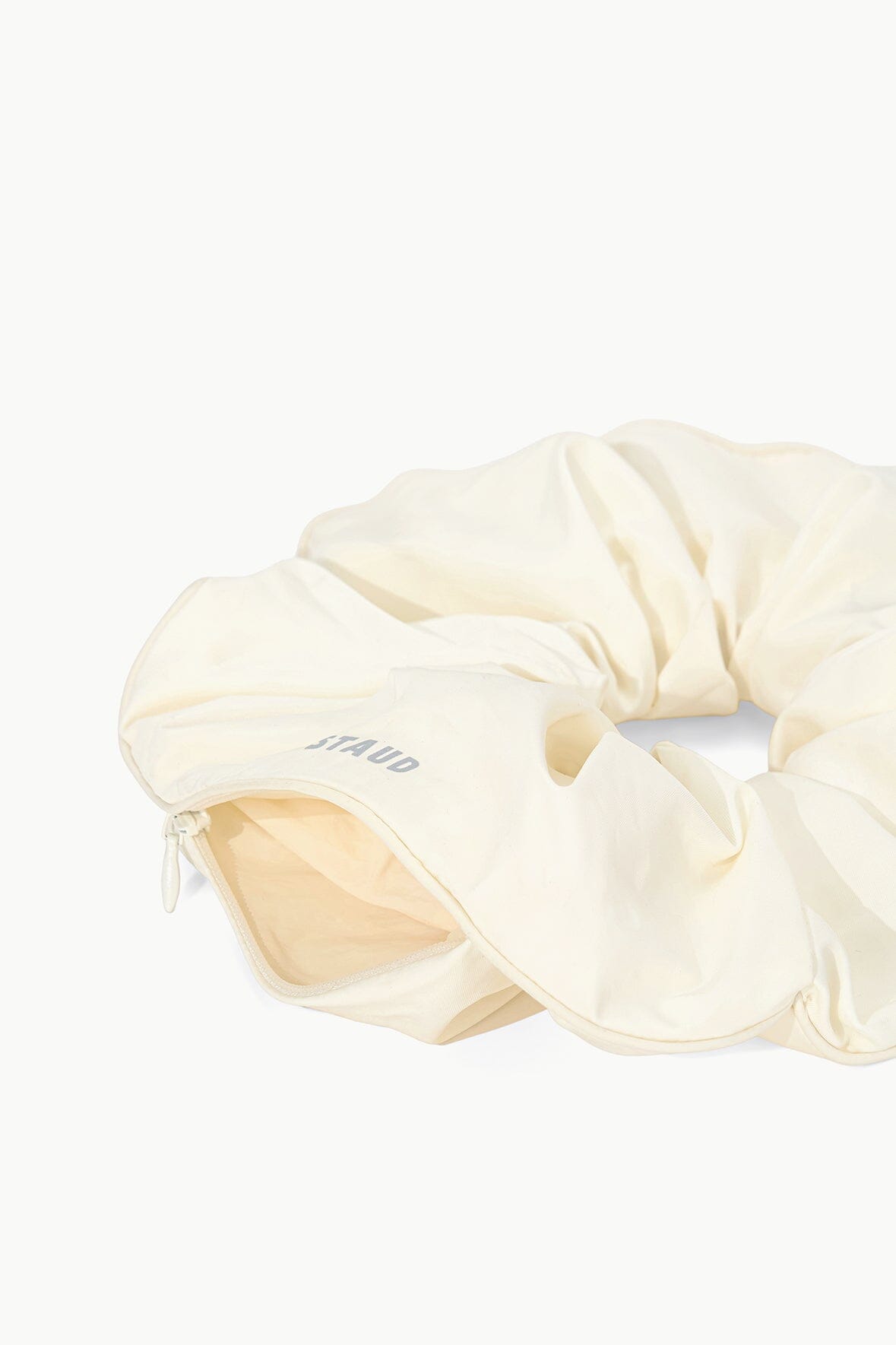 Image GORGE SCRUNCHIE | IVORY 5 of 6 and Clicking this image will trigger a zoom pop-up