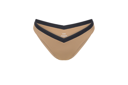 GWEN BIKINI BOTTOM  TAUPE BLACK
