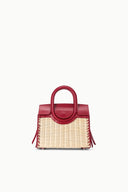 MAUDE MINI WICKER CARRYALL | NATURAL ROUGE NATURAL ROUGE / OS