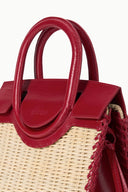 MAUDE MINI WICKER CARRYALL | NATURAL ROUGE NATURAL ROUGE / OS