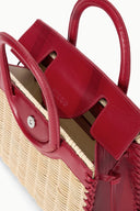 MAUDE MINI WICKER CARRYALL | NATURAL ROUGE NATURAL ROUGE / OS