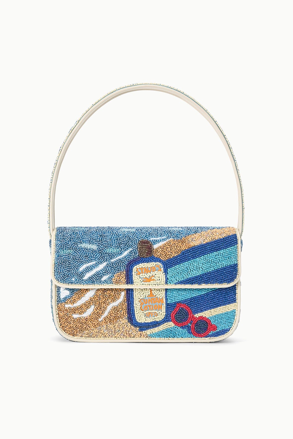 Home / Beaded & Novelty Bags /TOMMY BEADED BAG { "@context": "https://schema.org", "@type": "BreadcrumbList", "itemListElement": [{ "@type": "ListItem", "position": 1, "name": "Home" ,"item": "https:\/\/staud.clothing\/" },{ "@type": "ListItem", "position"