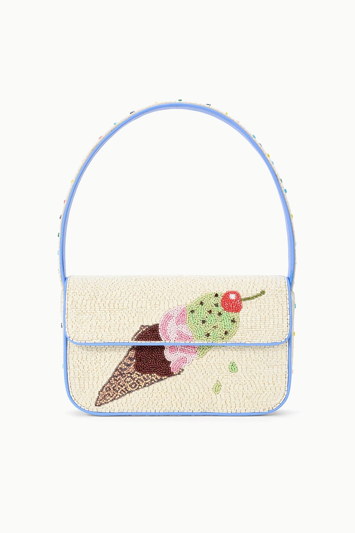 Home / Beaded & Novelty Bags /TOMMY BEADED BAG { "@context": "https://schema.org", "@type": "BreadcrumbList", "itemListElement": [{ "@type": "ListItem", "position": 1, "name": "Home" ,"item": "https:\/\/staud.clothing\/" },{ "@type": "ListItem", "position"