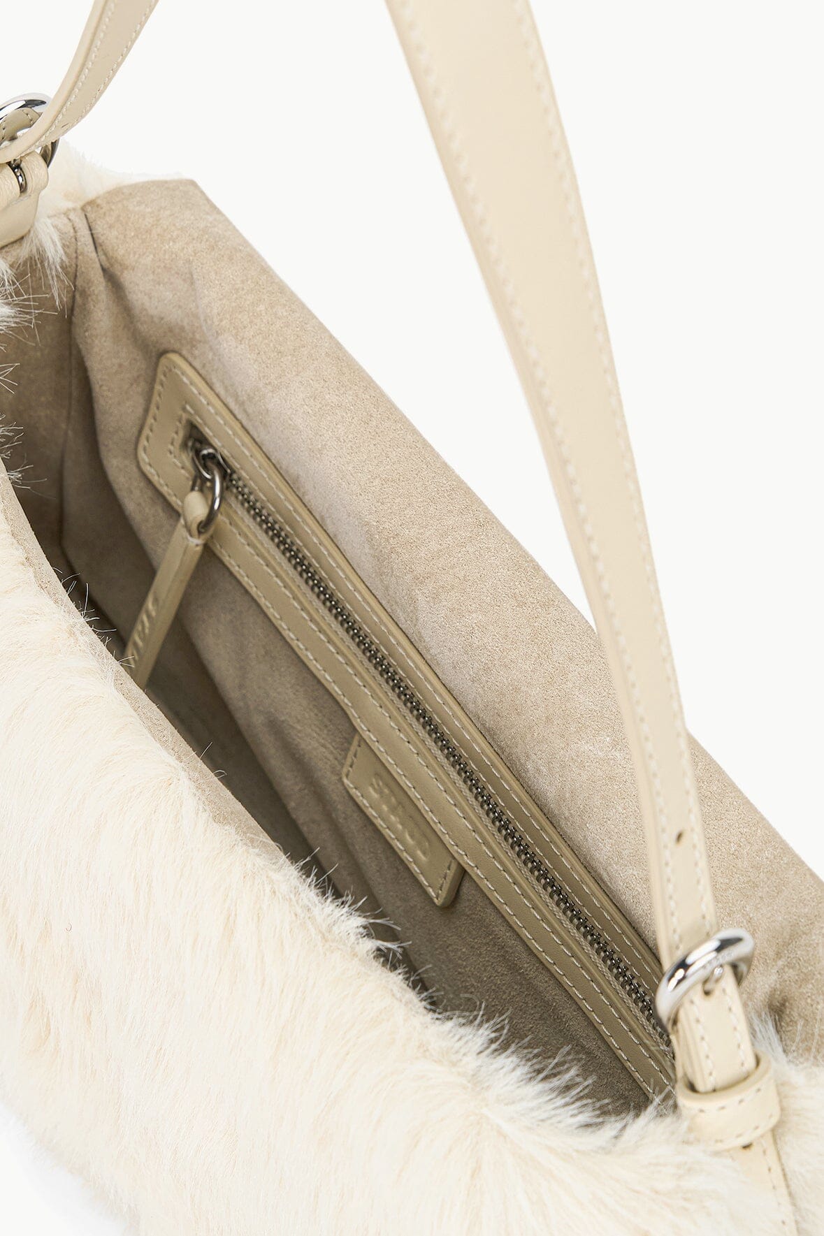 Image HARLOW FAUX FUR BAG | CREAM 7 of 7 and Clicking this image will trigger a zoom pop-up